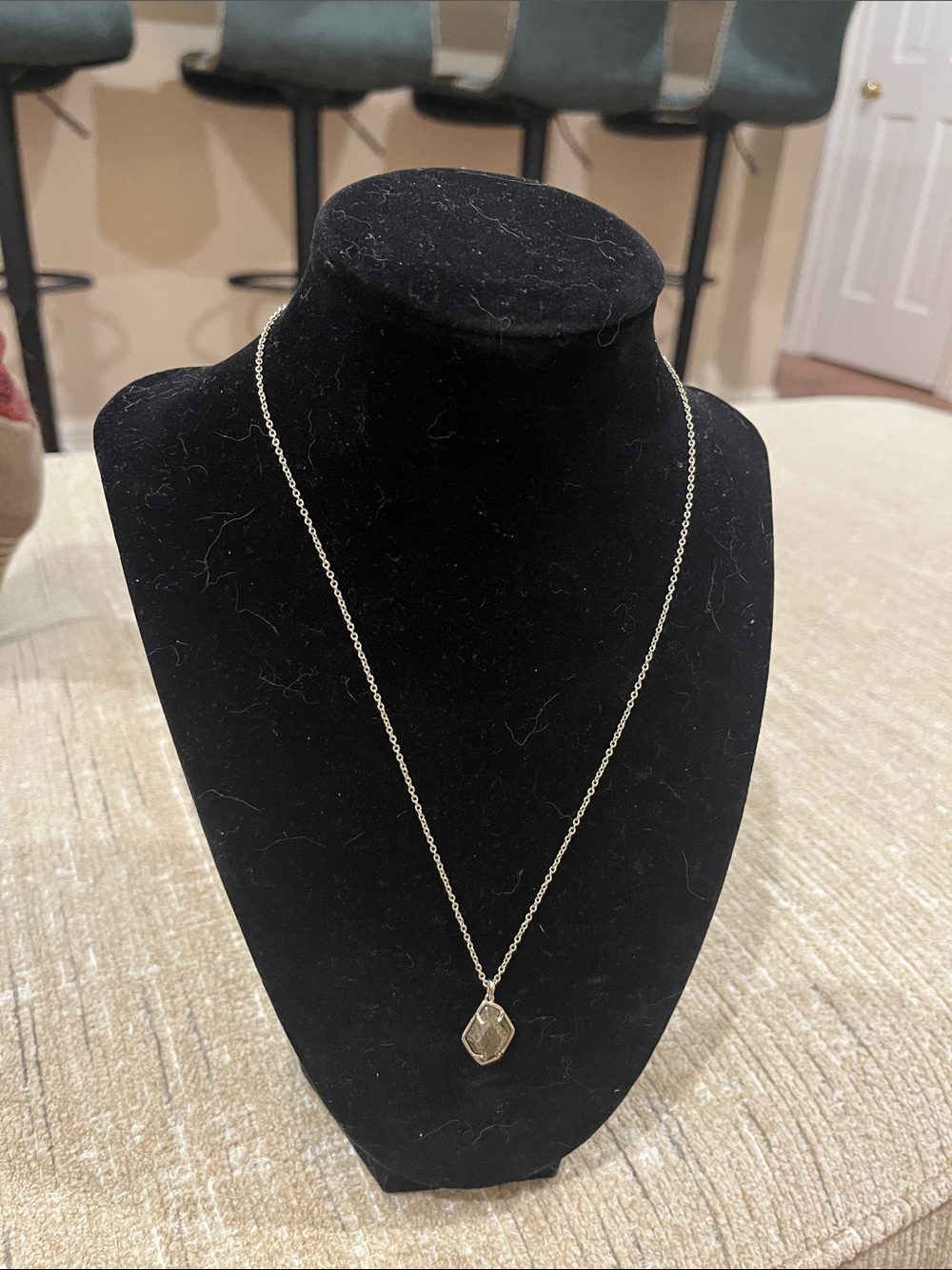 Kendra Scott Gold-Tone Hexagon Pendant Necklace